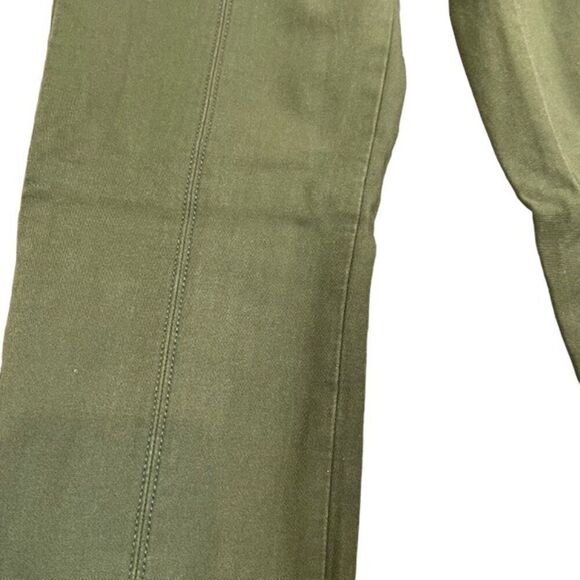 Banana Republic Devon Olive Green Flat Stretch Seamed Legging Side Zip Size 0 - Picture 7 of 12